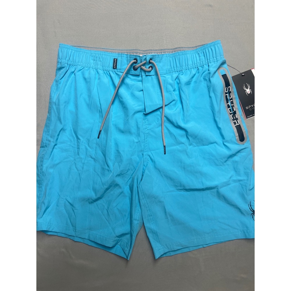 Spyder Swim Mens XL Blue Board Shorts Trunks UV Protection S923041 NEW